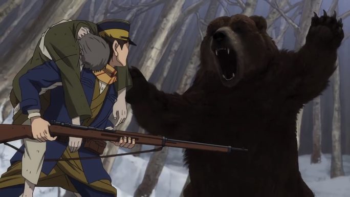 Bear Scene Golden Kamuy Episode 1