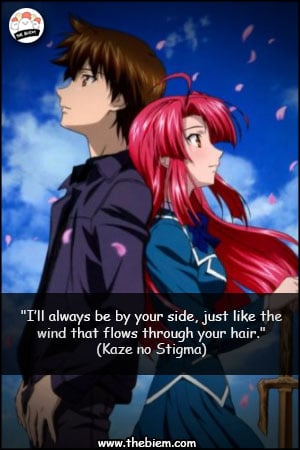 Kazuma and Ayano - anime love quotes