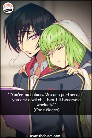 Lelouch Lamperouge and CC - anime love quotes
