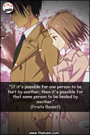 Souma Hatori and Kana Sohma - anime love quotes