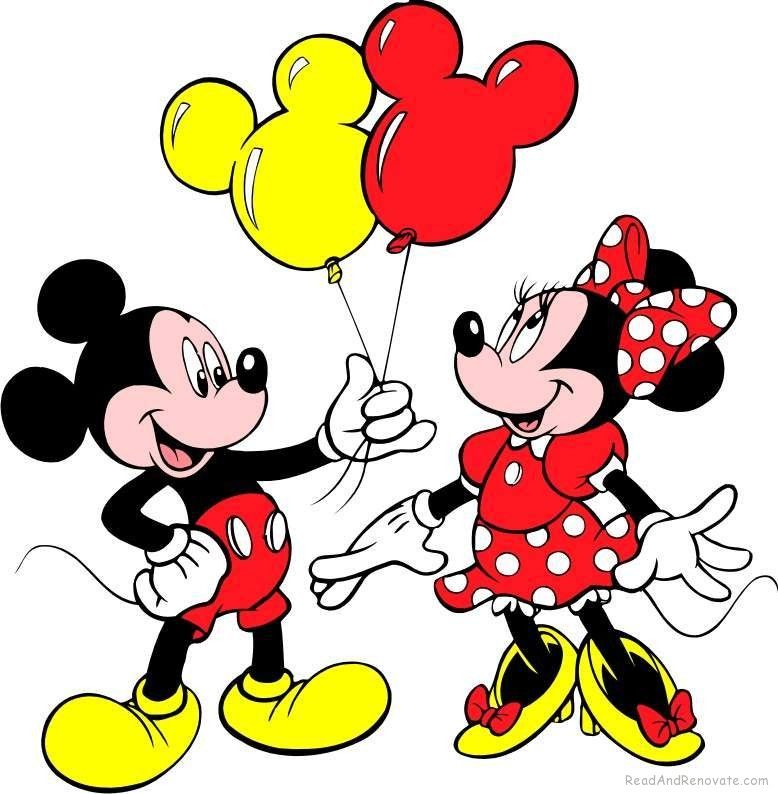 Pair of Mickey and Minnie Mouse