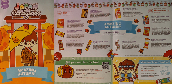 Japan Candy Box November - Flyer Guide